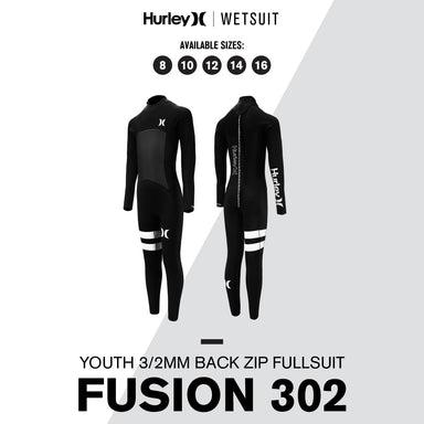 Hurley Wetsuit Fusion 302 - Men's 3/2mm Back Zip Fullsuit