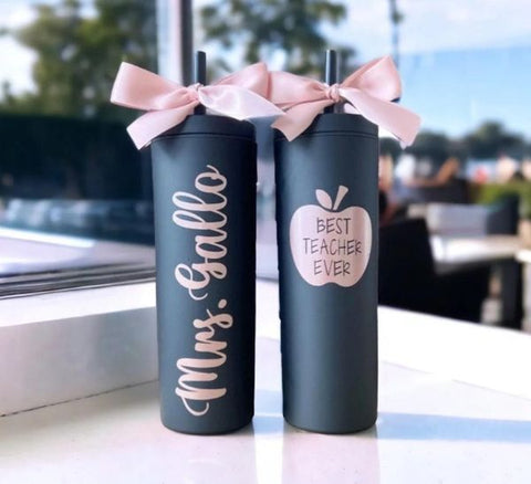 Influence of a Teacher 32 oz Rose Gold Water Bottle Tumbler for Teache –  Brooke & Jess Designs - 2 Sisters Helping You Celebrate Your Favorite People