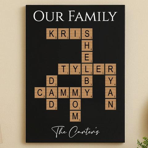 Our Family Crossword Sign