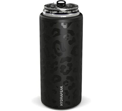 BruMate Hopsulator 12 oz Onyx Leopard BPA Free Can Insulator