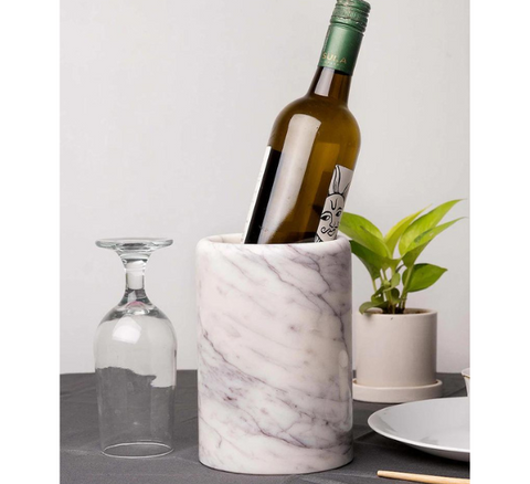 White Marble Wine Cooler, Wine Accessories