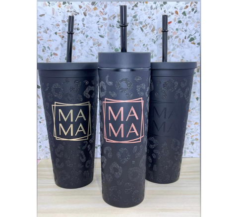 Jazzy Designs Matte Black Tumbler