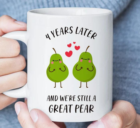 Great Pear 4th Anniversary Mug