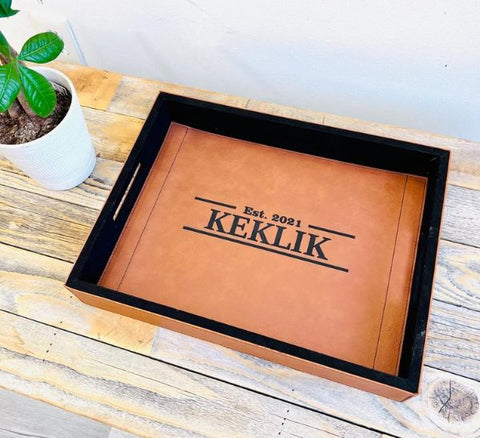 Personalized Leatherette Serving Tray