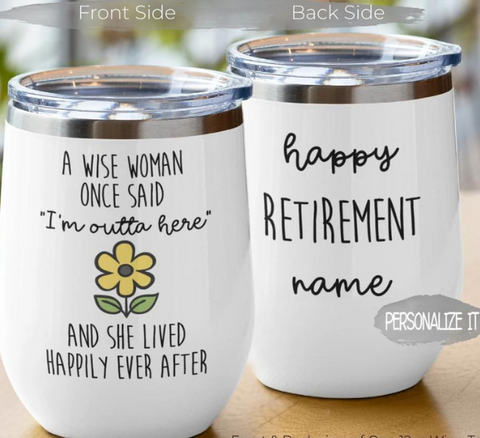 Personalized Retirement Tumbler