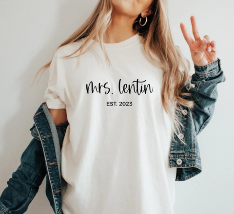 Personalized Mrs. Shirt