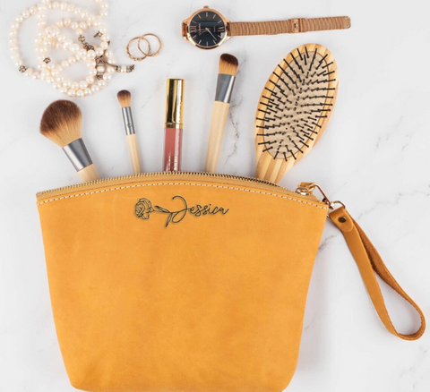 Leather Makeup Bag