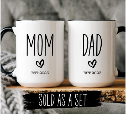 Mom and Dad Mug Set