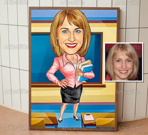 Female Teacher Caricature