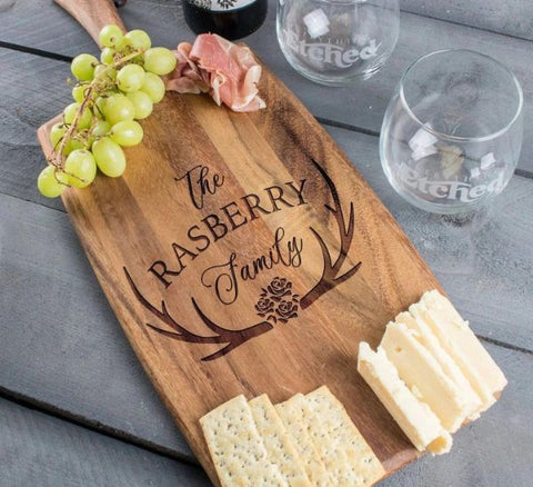 Antler and Flowers Cheese Board