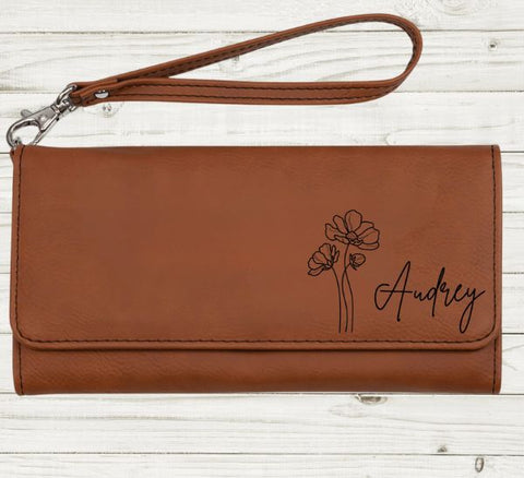 Birth Flower Wristlet