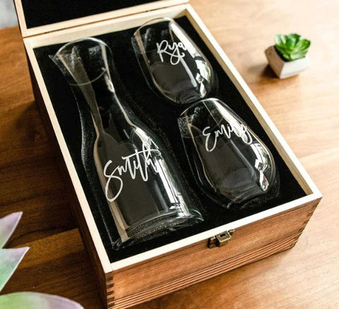 Personalized Wine Decanter Set