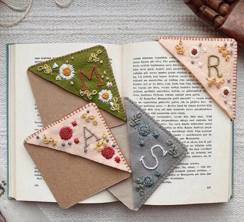 Personalized Embroidery Felt Bookmarks