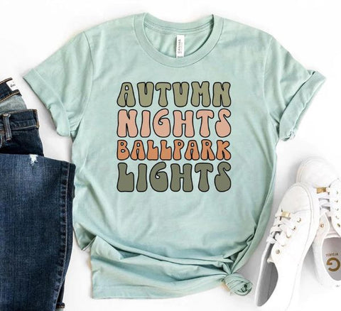 Autumn Nights Ballpark Lights T-shirt