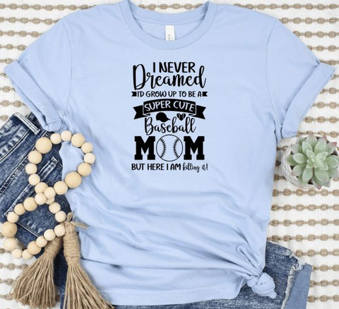 Super Cute Baseball Mom T-shirt