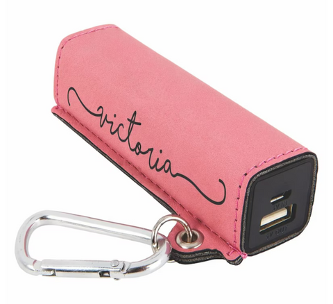 Personalized Leatherette Phone Power Bank