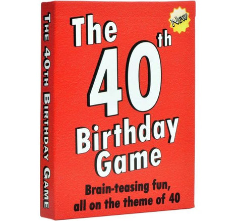 40th Birthday Card Game