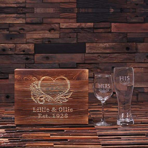 Personalized Wedding Wine Box, Wedding Gifts Customized, Single Wine Box  With Tools, Wedding Wine Gifts for Couple