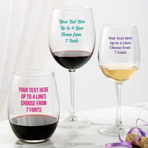 My Personal Memories, Personalized Wine Glasses for Bridesmaid, Engraved  Monogrammed and Customized