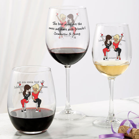 Shatterproof Wine Glass Set - Leopard Toast