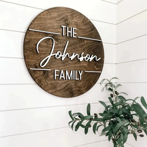personalized Christmas Family Sign