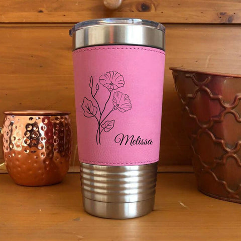 birth flower tumbler