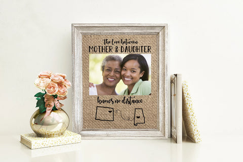 Personalized Christmas Gifts for Mom From Daughter Framed Burlap