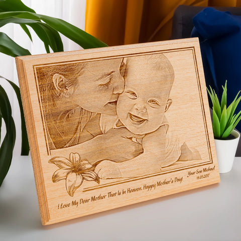 Christmas Gifts for Mom Grandma, Home Is Where Mom Is, Wooden Photo Holder  Gifts from Daughter Son, Mom Birthday Gifts Picture Frame, New Mom Gifts