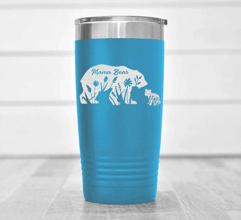 Mom Tumbler w/Kid Names-Mother's Day Gift-Mama Bear-New Mom Gift