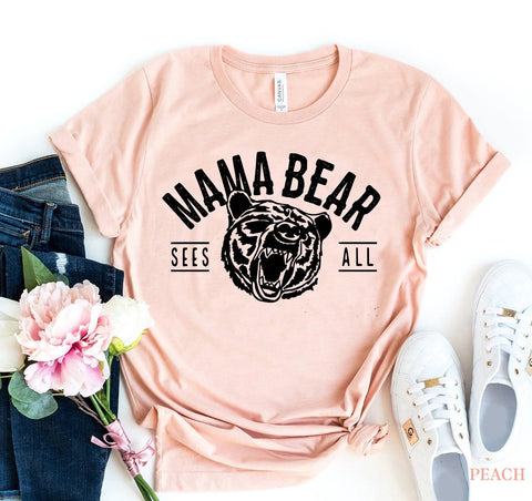 Mama Bear Shirt Gift For Mom To Be Tshirt Mommy Mother Bear Custom
