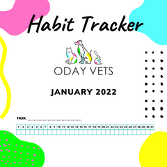 Oday Vets Monthly habit Tracker January 2022 Free Download