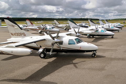 Many MU-2's gathered on ramp