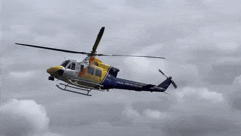 Bell 412 landing