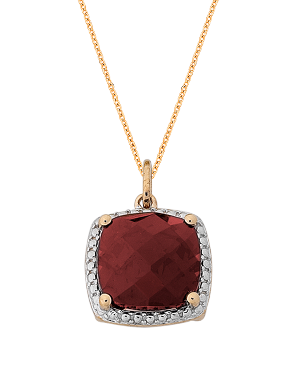 rose gold garnet necklace