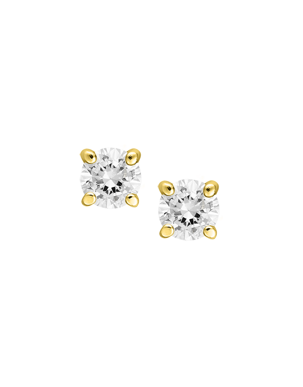 small white gold diamond studs