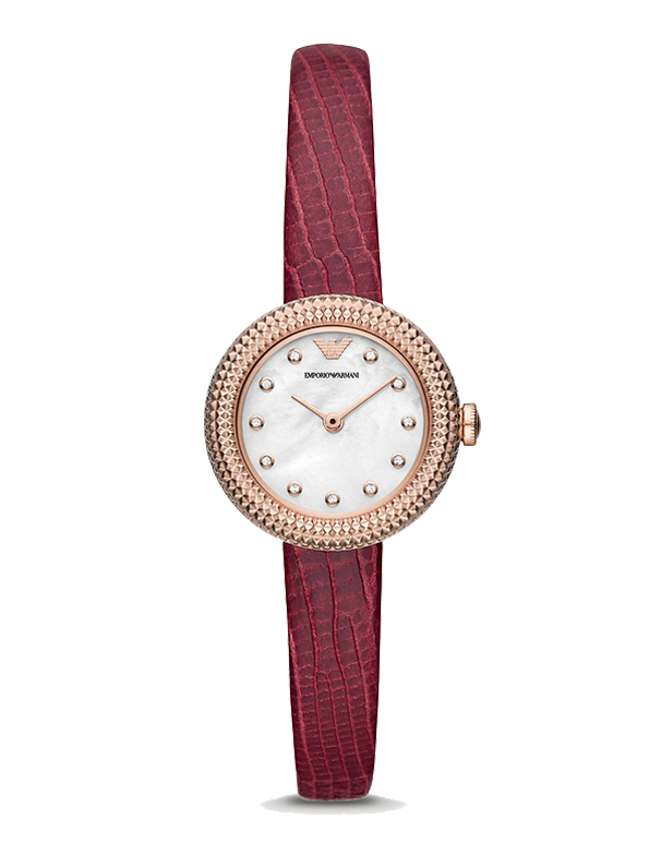 emporio armani watches red strap