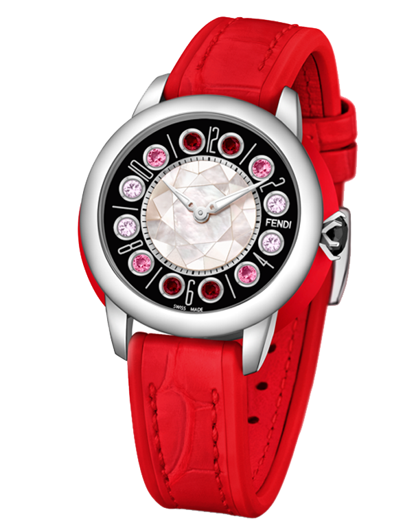 fendi rotating gemstone watch