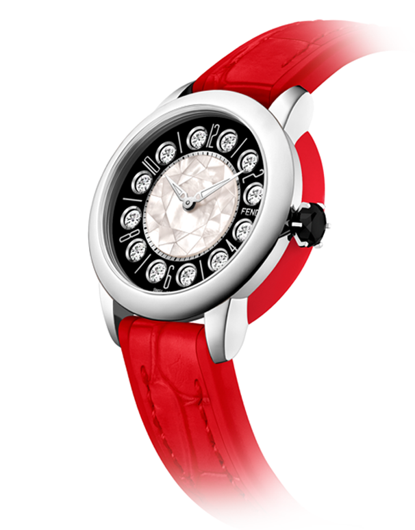 fendi rotating gemstone watch