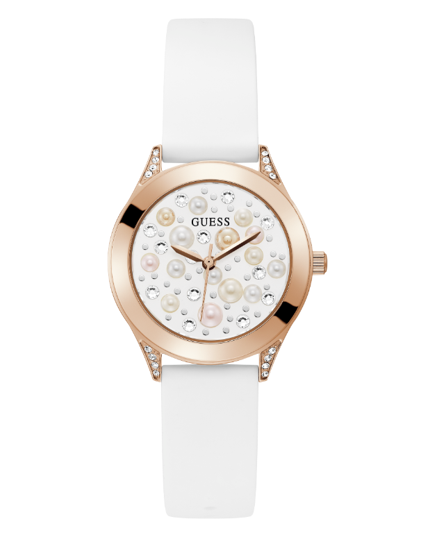 ladies white guess watch