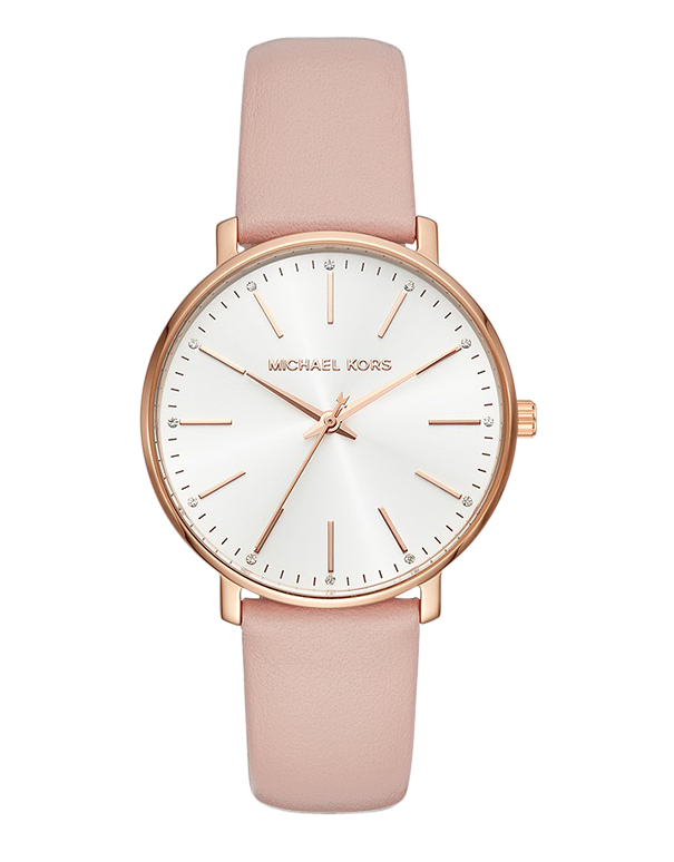 michael kors watch silver and pink