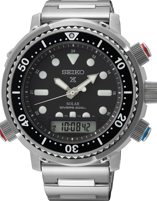 Seiko - Prospex Mens Solar Hybrid Divers D200M Watch - SNJ033P - 78574