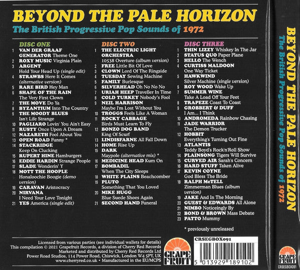 Various : Beyond The Pale Horizon (The British Progressive Pop Sounds Of 1972) (3xCD, Comp + Box)