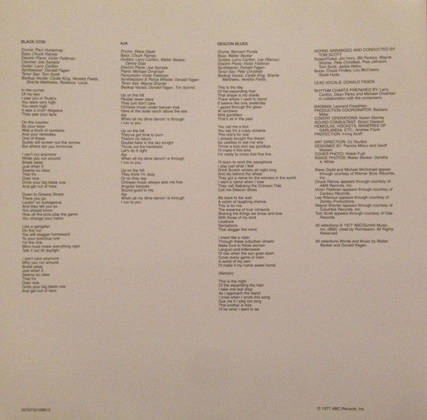 Steely Dan : Aja (LP, Album, RE, RM, Gat)