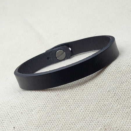 Buy Leather Wristband Black Leather Cuff Bracelet Men's Womens Hand  Sculpted Sculpted Urban Jewelry, Wrinkled Crushed Leather L2101 Online in  India - Etsy
