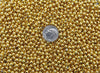 4mm Gold Finish Solid Brass Metal Round Beads - Qty 50 (MB109) - Beads and Babble