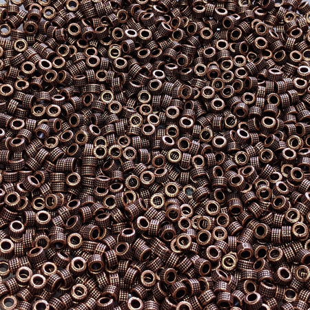3.5x3mm Faceted Antique Copper Bicone Alloy Metal Spacer Beads - Qty 100  (MB381) freeshipping - Beads and Babble