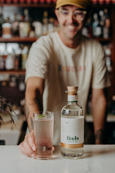 Feels Botanical Rouse Cocktail served at Rosella's