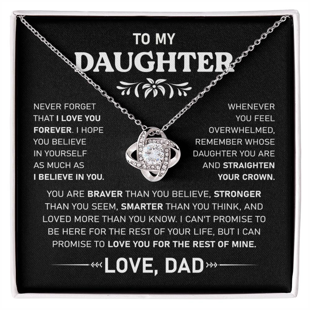 To My Daughter, Never Forget That I Love You Love, Dad 14K/18K –  thejewelconnect