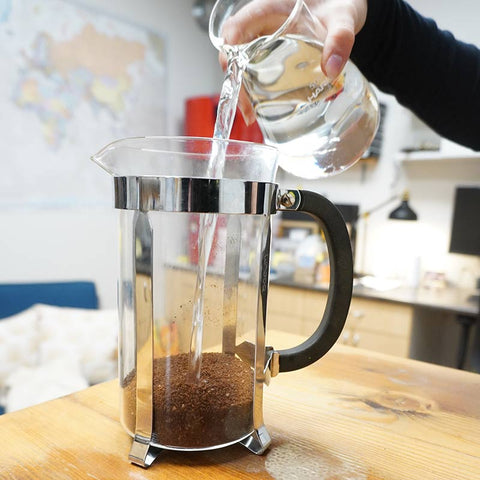 Recipe for cold brew coffee in French press 