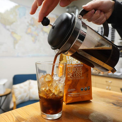 Iced coffee recipe using French press and Level Ground coffee